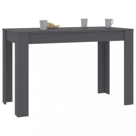 vidaXL Jedálenský stôl 120x60 cm Sivá lesk 800440