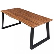 vidaXL Jedálenský stôl 170x90 hnedá / čierna 325295 - cena, srovnání