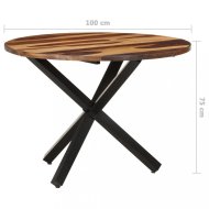 vidaXL Jedálenský stôl akácie / čierna 100x100x75 cm 321683 - cena, srovnání