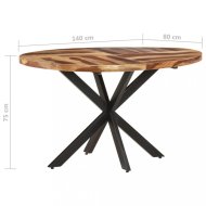vidaXL Jedálenský stôl akácie / čierna 140x80x75 cm 321671