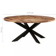 vidaXL Jedálenský stôl akácie / čierna 175x175x75 cm 321686 - cena, srovnání