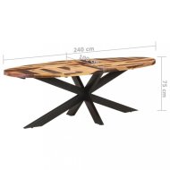 vidaXL Jedálenský stôl akácie / čierna 240x100x75 cm 321680 - cena, srovnání