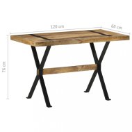 vidaXL Jedálenský stôl drevo / oceľ 120x60x76 cm 321604 - cena, srovnání