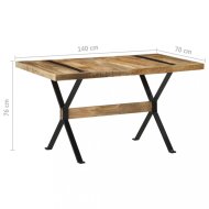 vidaXL Jedálenský stôl drevo / oceľ 140x70x76 cm 321606 - cena, srovnání