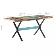 vidaXL Jedálenský stôl drevo / oceľ 160x80x76 cm 321609 - cena, srovnání