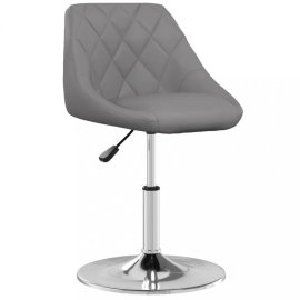 vidaXL Kancelárska stolička umelá koža / chróm Sivá 335154