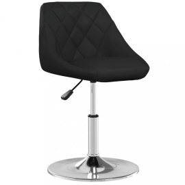 vidaXL Kancelárska stolička umelá koža / chróm Čierna 335150