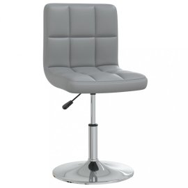 vidaXL Kancelárska stolička umelá koža / chróm Sivá 334174