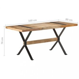 vidaXL Jedálenský stôl drevo / oceľ 160x80x76 cm 321608