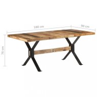 vidaXL Jedálenský stôl drevo / oceľ 180x90x76 cm 321610 - cena, srovnání