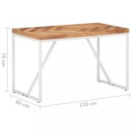 vidaXL Jedálenský stôl hnedá / biela 120x60x76 cm 323545 - cena, srovnání