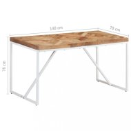 vidaXL Jedálenský stôl hnedá / biela 140x70x76 cm 323547 - cena, srovnání