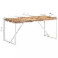 vidaXL Jedálenský stôl hnedá / biela 160x70x76 cm 323549 - cena, srovnání
