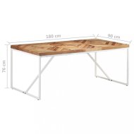 vidaXL Jedálenský stôl hnedá / biela 180x90x76 cm 323551 - cena, srovnání