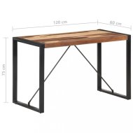 vidaXL Jedálenský stôl hnedá / čierna 120x60x75 cm 321539 - cena, srovnání