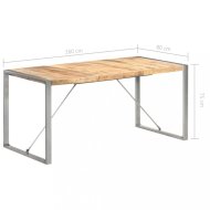 vidaXL Jedálenský stôl hnedá / sivá 160x80x75 cm 321563 - cena, srovnání