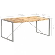 vidaXL Jedálenský stôl hnedá / sivá 180x90x75 cm 321564 - cena, srovnání