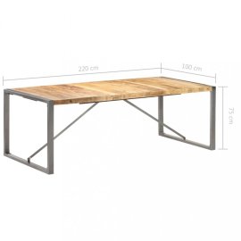 vidaXL Jedálenský stôl hnedá / sivá 220x100x75 cm 321566