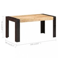 vidaXL Jedálenský stôl masívne drevo 160x80x76 cm 3060199 - cena, srovnání