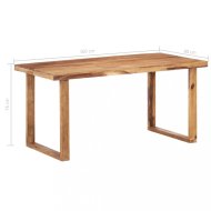 vidaXL Jedálenský stôl masívne drevo 160x80x76 cm 287355 - cena, srovnání