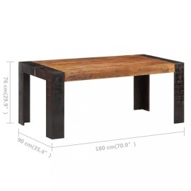 vidaXL Jedálenský stôl masívne drevo 180x90x76 cm 3060202