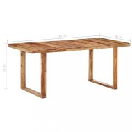 vidaXL Jedálenský stôl masívne drevo 180x90x76 cm 287354 - cena, srovnání