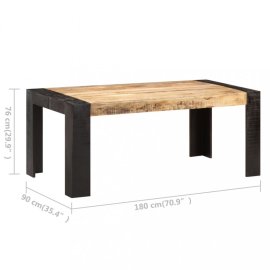 vidaXL Jedálenský stôl masívne drevo 180x90x76 cm 3060201
