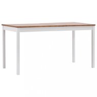 vidaXL Jedálenský stôl masívne drevo Biela / hnedá 283402 - cena, srovnání