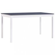 vidaXL Jedálenský stôl masívne drevo Biela / sivá 283400 - cena, srovnání