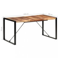 vidaXL Jedálenský stôl masívne drevo / kov 160x80x75 cm 321541 - cena, srovnání