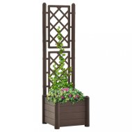 vidaXL Záhradný kvetináč s treláží 43 x 43 x 142 cm PP Cappuccino 313980 - cena, srovnání