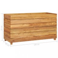 vidaXL Záhradný kvetináč teakové drevo 100x40x55 cm 47425 - cena, srovnání