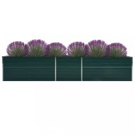vidaXL Záhradný kvetináč pozinkovaná oceľ 400x80x77 cm Zelená 47061 - cena, srovnání