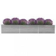 vidaXL Záhradný kvetináč pozinkovaná oceľ 480x80x77 cm Sivá 47068 - cena, srovnání