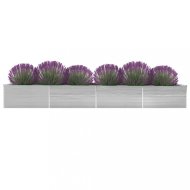 vidaXL Záhradný kvetináč pozinkovaná oceľ 600x80x77 cm Sivá 47076 - cena, srovnání