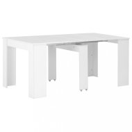 vidaXL Rozkladací jedálenský stôl 91/175 Biela lesk 283731 - cena, srovnání
