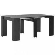 vidaXL Rozkladací jedálenský stôl 91/175 Čierna lesk 283732 - cena, srovnání