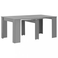 vidaXL Rozkladací jedálenský stôl 91/175 Sivá lesk 283733 - cena, srovnání
