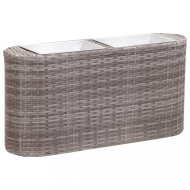 vidaXL Záhradný kvetináč 80x25x40 cm polyratan Sivá 46953 - cena, srovnání