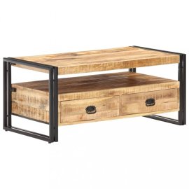 vidaXL Konferenčný stolík drevo / oceľ Mangovníkové drevo 321558