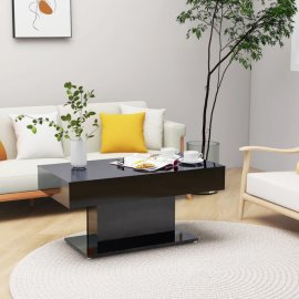 vidaXL Konferenčný stolík DTD Čierna lesk 806838
