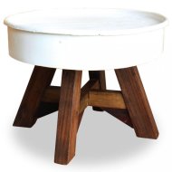 vidaXL Konferenčný stolík hnedá / biela 244820 - cena, srovnání