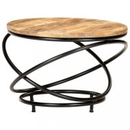vidaXL Konferenčný stolík hnedá / čierna Mangovníkové drevo 321935