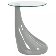 vidaXL Konferenčný stolík laminát / sklo Sivá lesk 282988 - cena, srovnání