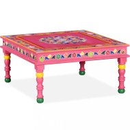 vidaXL Konferenčný stolík ručne maľovaný Ružová 244837 - cena, srovnání