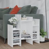 vidaXL Regál DTD Biela lesk 806289 - cena, srovnání
