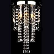 vidaXL Biela kovová stropná lampa s krištáľovými korálikmi - cena, srovnání
