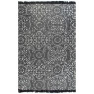 vidaXL Kilim koberec sivý 120x180cm bavlnený vzorovaný