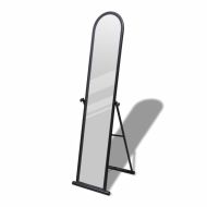 vidaXL Čierne obdĺžnikové stojace zrkadlo - cena, srovnání