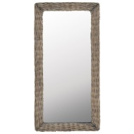 vidaXL Zrkadlo s prúteným rámom hnedé 50x100 cm - cena, srovnání